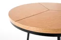 Журнальный стол круглый HALMAR KARIDA S, 45x45 см, дерево: дуб натуральный/каркас из металла: черный фото thumb №5