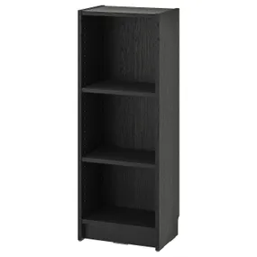 IKEA BILLY БІЛЛІ, книжкова шафа, чорний під дуб, 40x28x106 см фото