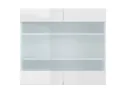 BRW Дводверна кухонна шафа Top Line 80 см з дисплейною панеллю в білому глянці, альпійський білий/глянцевий білий TV_G_80/72_LV/PV-BAL/BIP фото thumb №1