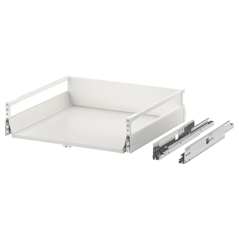 IKEA EXCEPTIONELL ЭКСЕПТИОНЕЛЛЬ, средний ящик с нажимным механизмом, белый, 60x60 см 804.478.22 фото №1