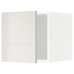 IKEA METOD МЕТОД, верхня шафа, білий / Ringhult світло-сірий, 40x40 см 094.693.85 фото
