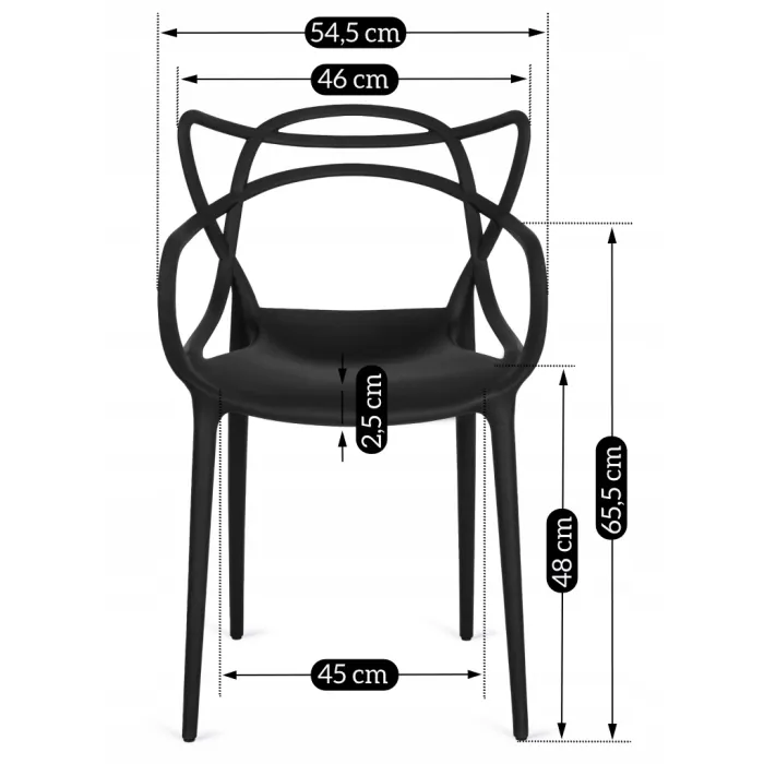 Стул пластиковый MEBEL ELITE CELTIC, Черный фото №10