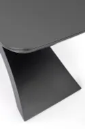 Обідній стіл розкладний HALMAR SILVESTRO 180-220x89 см, стільниця - темно-сірий, ніжка - чорний фото thumb №7