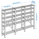 IKEA HEJNE ХЕЙНЕ, 3 секції / полиці, деревина хвойних порід, 230x50x171 см 990.314.08 фото thumb №4