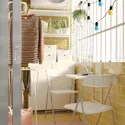 IKEA TORPARÖ ТОРПАРЕ, стіл стін кріпл+2 склад стільці/вул, білий/білий/сірий, 50 см 594.948.63 фото thumb №2