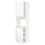 IKEA METOD МЕТОД, висока шафа для дух, 2 дверцят / пол, білий / Voxtorp матовий білий, 60x60x220 см 694.692.07 фото