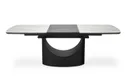 Кухонний стіл HALMAR OSMAN 160-220x90 см, білий мармур / чорний фото thumb №8
