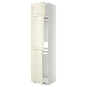 IKEA METOD МЕТОД, высокий шкаф д / холод / мороз / 3 дверцы, белый / бодбинские сливки, 60x60x240 см 294.698.84 фото