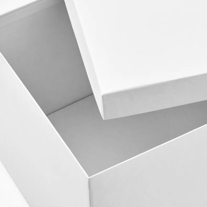 IKEA TJENA ТЬЕНА, коробка с крышкой, белый, 18x25x15 см 103.954.21 фото №7