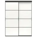 IKEA SKYTTA СКЮТТА / MEHAMN МЕХАМН, дверь раздвижная, комбинация, черный / 2стр белый, 152x205 см 394.995.74 фото thumb №1