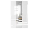 BRW Шкаф трехдверный Flex 150 см с зеркалом белый глянец, зеркало/белый глянец SZAFA_ZESTAW_22-BI/BLP/SZ фото thumb №2