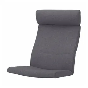IKEA POÄNG ПОЭНГ, подушка-сиденье на кресло, Скифтебо темно-серый 904.928.47 фото