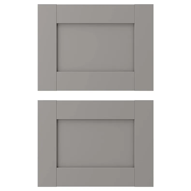 IKEA ENHET ЕНХЕТ, фронтальна панель шухляди, сіра рамка, 40x30 см 404.576.72 фото №1