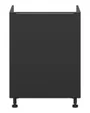 BRW Тумба для кухонної мийки Sole L6 60 см ліва чорна матова, чорний/чорний матовий FM_DK_60/82_L-CA/CAM фото