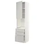 IKEA METOD МЕТОД / MAXIMERA МАКСІМЕРА, висока шафа д / духов з дверц / 3 шухл, білий / світло-сірий Lerhyttan, 60x60x240 см 194.619.30 фото