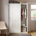 IKEA HAUGA ХАУГА, гардероб с раздвижными дверями, белый, 118x55x199 см 604.569.16 фото thumb №4