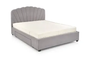 Ліжко двоспальне HALMAR GABRIELLA 160x200 см сірий фото