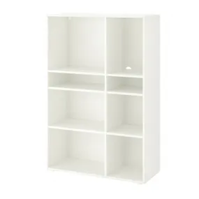 IKEA VIHALS ВІХАЛЬС, стелаж 6 полиць, білий, 95x37x140 см 804.832.83 фото