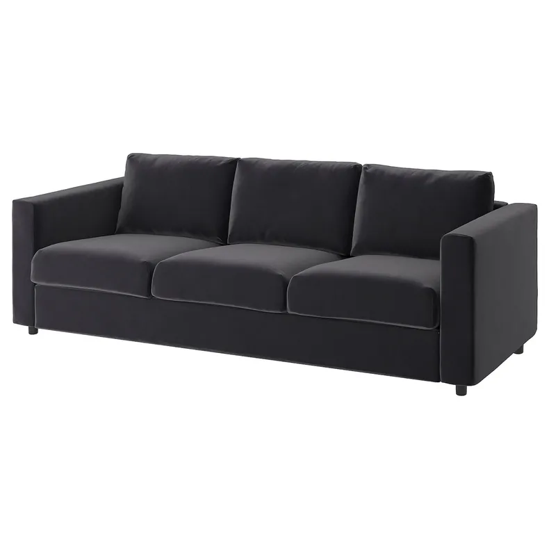 IKEA VIMLE ВІМЛЕ, 3-місний диван, Джупард темно-сірий 994.335.99 фото №1