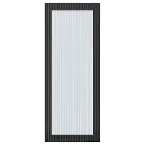 IKEA HEJSTA ХЭЙСТА, стеклянная дверь, антрацит / рифленое стекло, 40x100 см 605.266.36 фото