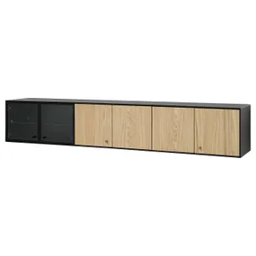 IKEA BOASTAD БОАСТАД, полиця навісна, дуб чорноокий, 181x32x32 см 005.070.18 фото