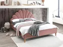 Двуспальная кровать SIGNAL SANTANA Velvet, Bluvel 52 - античный розовый, 160x200 фото thumb №2