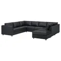 IKEA VIMLE ВІМЛЕ, диван U-подібної форми, 6-місний, з відкритим кінцем/Гранн/Бомстад чорний 193.067.84 фото thumb №1