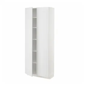 IKEA METOD МЕТОД, висока шафа із полицями, білий / стенсундський білий, 80x37x200 см 694.615.41 фото