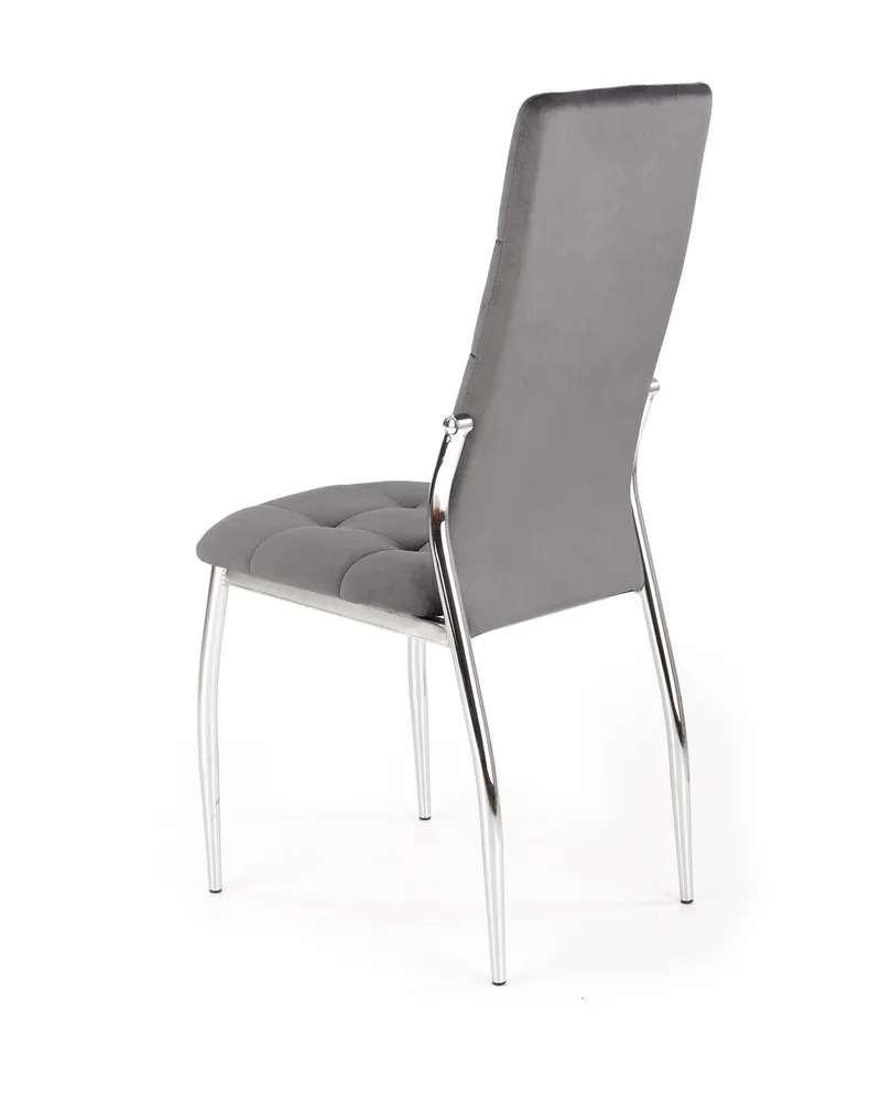 Кухонний стілець HALMAR K416 сірий оксамит фото №4