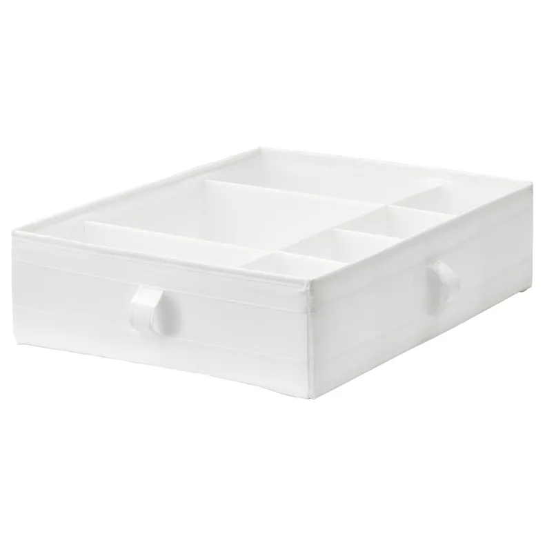 IKEA SKUBB СКУББ, коробка з відділеннями, білий, 44x34x11 см 101.855.93 фото №1