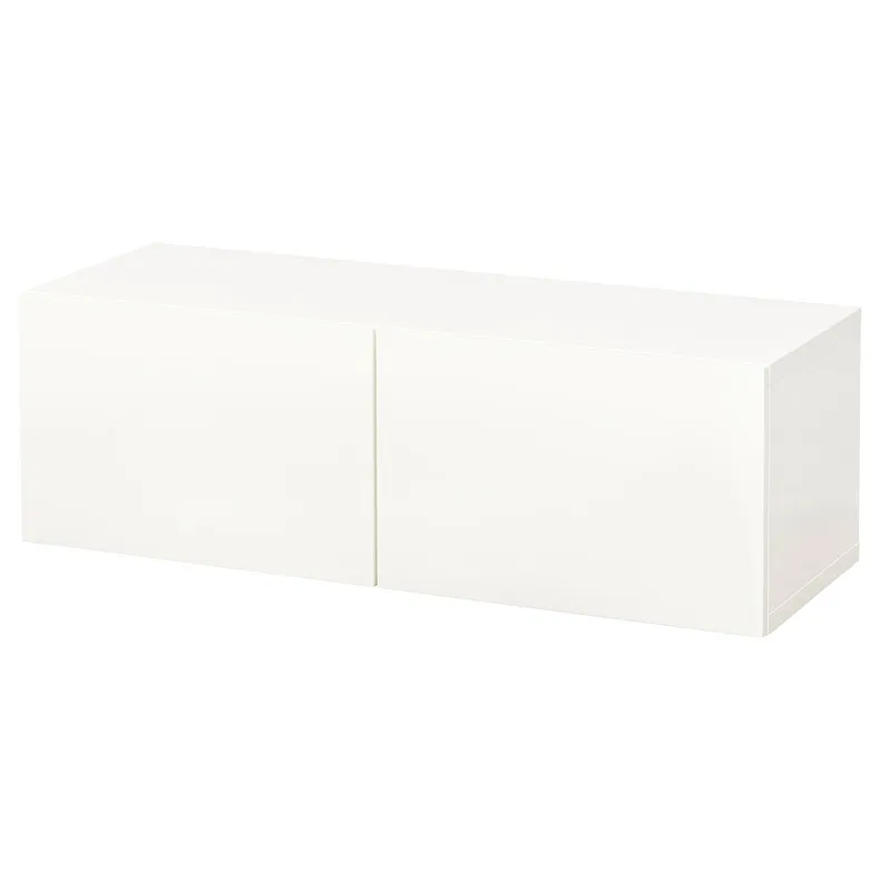 IKEA BESTÅ БЕСТО, комбинация настенных шкафов, белый / Лапвикен белый, 120x42x38 см 694.318.65 фото №1