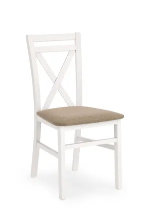 Кухонний стілець HALMAR DARIUSZ білий/бежевий (1шт=2шт) фото