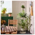 IKEA DAKSJUS ДАКСЙУС, підставка з 3 горщиками для рослин, внутрішній/зовнішній світло-сірий бежевий 205.670.25 фото thumb №3