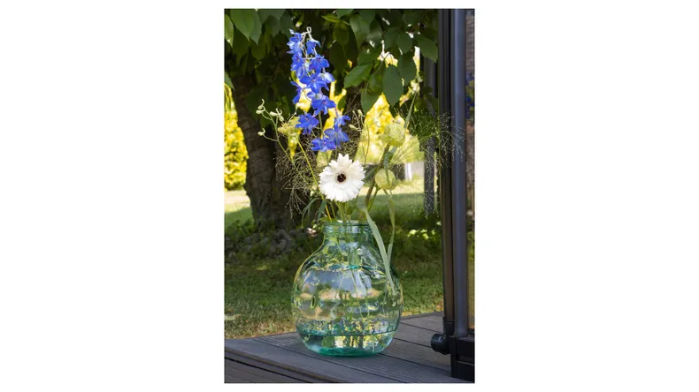 BRW скляна ваза ручної роботи синя 093175 фото №3