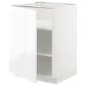 IKEA METOD МЕТОД, підлогова шафа з полицями, білий / ВОКСТОРП глянцевий / білий, 60x60 см 394.611.75 фото thumb №1