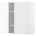 IKEA METOD МЕТОД, навесной шкаф с полками / 2дверцы, белый / Воксторп глянцевый / белый, 80x80 см 494.700.23 фото thumb №1