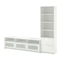 IKEA BRIMNES БРИМНЭС, шкаф для ТВ, комбинация, белый, 240x41x190 см 394.772.42 фото thumb №1