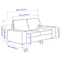 IKEA VIMLE ВИМЛЕ, 2-местный диван, с широкими подлокотниками / Саксемара черно-синий 394.005.54 фото thumb №8