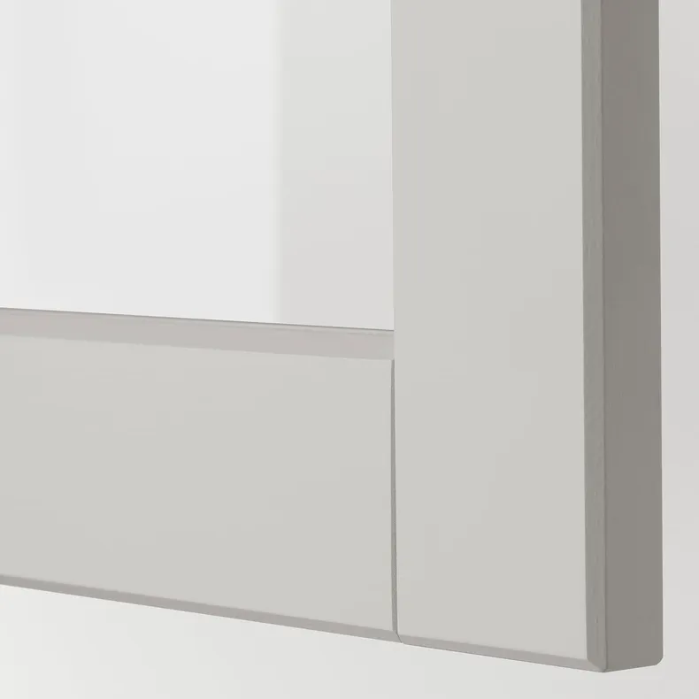 IKEA METOD МЕТОД / MAXIMERA МАКСИМЕРА, навесной шкаф / 2 стекл двери / 2 ящика, белый / светло-серый, 60x100 см 594.555.31 фото №2