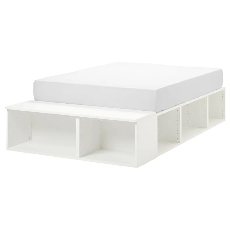 IKEA PLATSA ПЛАТСА, каркас кровати с ящиками, белый, 140x200 см 104.530.86 фото №1