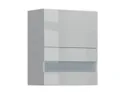 Кухонна шафа BRW Top Line 60 см з навісною вітриною глянцевий сірий, гренола сірий / глянцевий сірий TV_G2O_60/72_OV/O-SZG/SP фото thumb №2