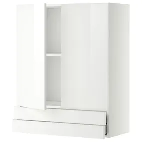 IKEA METOD МЕТОД / MAXIMERA МАКСИМЕРА, навесной шкаф / 2дверцы / 2ящика, белый / Рингхульт белый, 80x100 см 194.673.24 фото