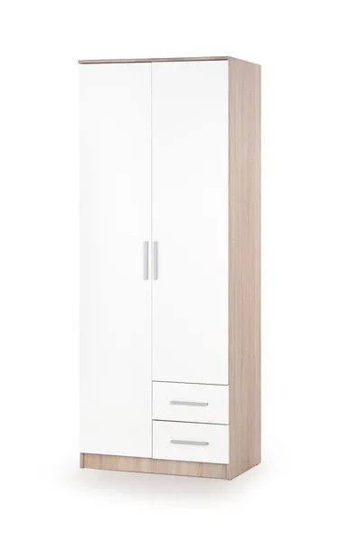 Шкаф для одежды HALMAR LIMA S-2 80x52 см дуб сонома/белый фото №1