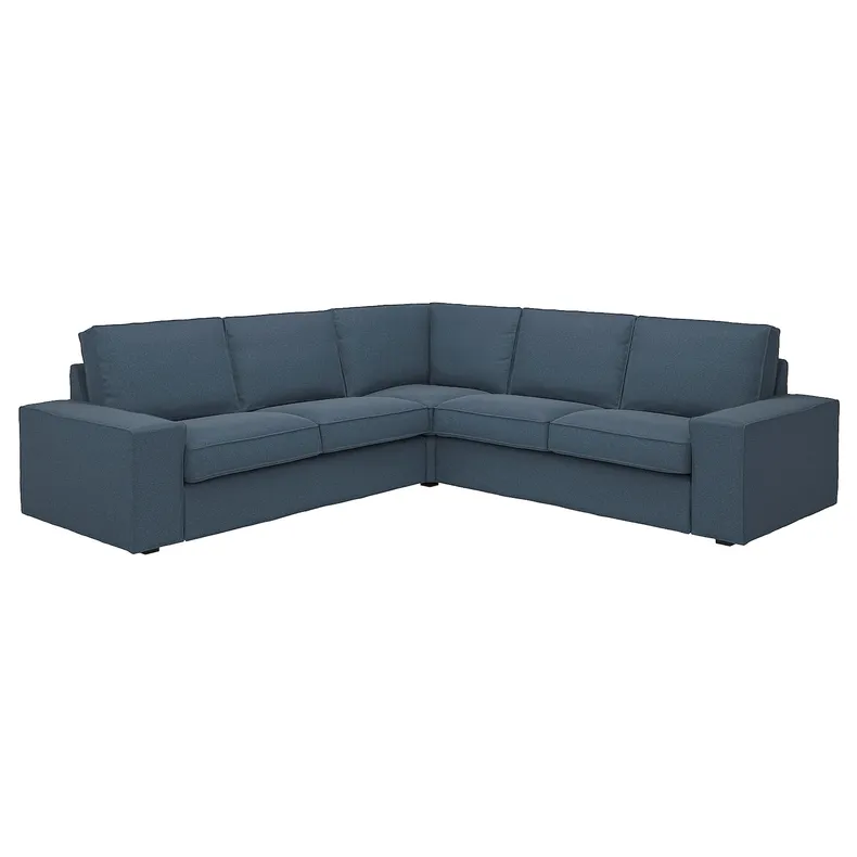 IKEA KIVIK КІВІК, кутовий диван, 4-місний, Синій. 194.847.38 фото №1