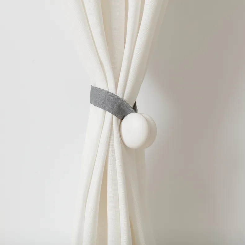 IKEA BERGKLEMATIS БЕРГКЛЕМАТІС, магнітні зав’язки для штор, сірий 904.985.52 фото №3