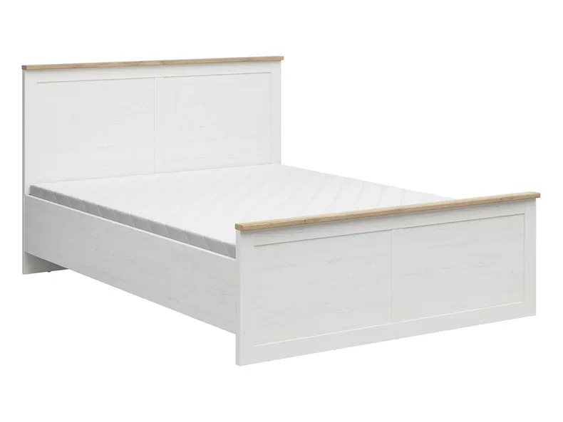 BRW Ліжко двоспальне BRW LOKSA A 160x200 см, андерсен сосна біла/дуб грендсон LOZ/160/A-APW фото №3