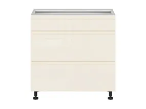 BRW Кухонный цокольный шкаф Sole 80 см с выдвижными ящиками магнолия глянцевая, альпийский белый/магнолия глянец FH_D3S_80/82_2SMB/SMB-BAL/XRAL0909005 фото
