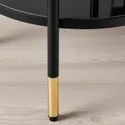 IKEA ÄSPERÖD ЭСПЕРЁД, придиванный столик, черный / стекло черное, 45 см 104.621.80 фото thumb №6