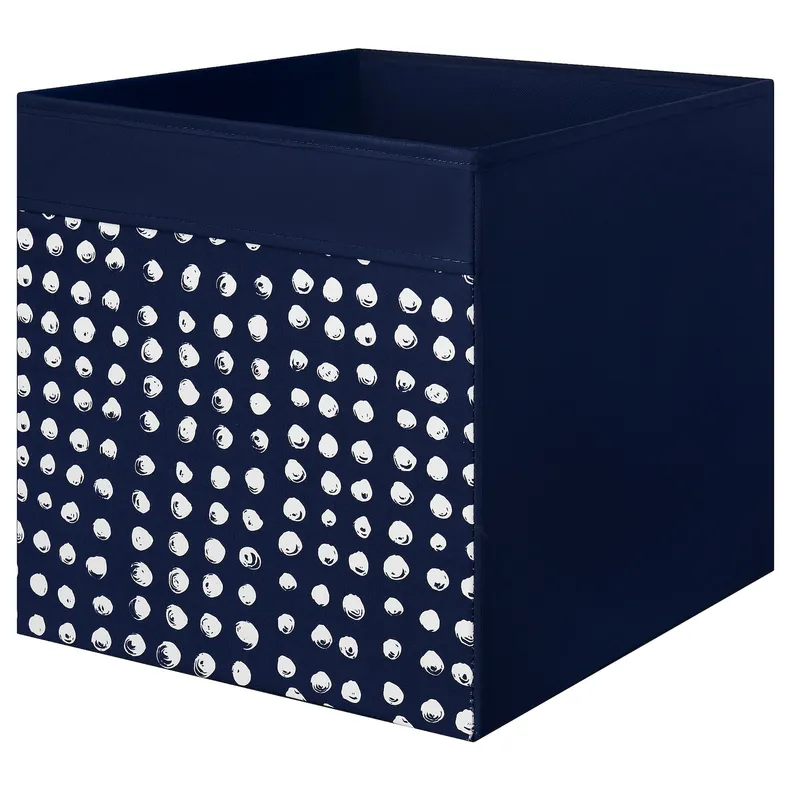 IKEA DRÖNA ДРЁНА, коробка, темно-синий / белый, 33x38x33 см 005.665.45 фото №1