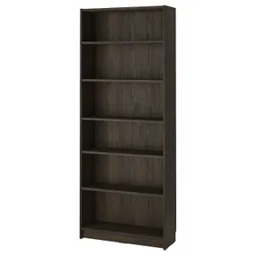 IKEA BILLY БИЛЛИ, стеллаж, темно-коричневая имитация дуб, 80x28x202 см 804.927.82 фото